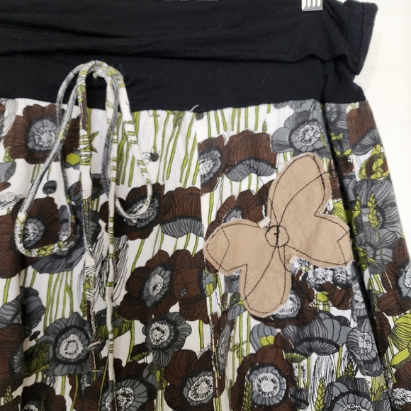 Luna Claire y2k vintage floral butterfly bug print fold over skirt - Picture 6 of 9